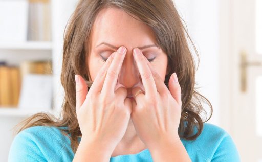 istockphoto-535875317-2048×2048 (1) (1) Woman doing EFT on the eye brow point. Emotional Freedom Techniques, tapping, a form of counseling intervention that draws on various theories of alternative medicine.